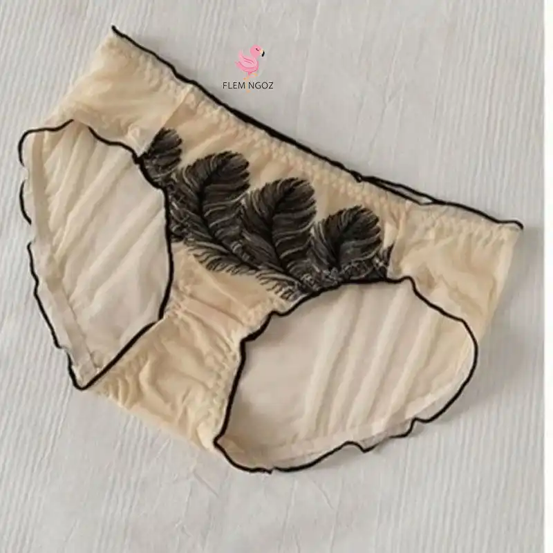 Midnight Feather Bra & Panty Set - Image 4